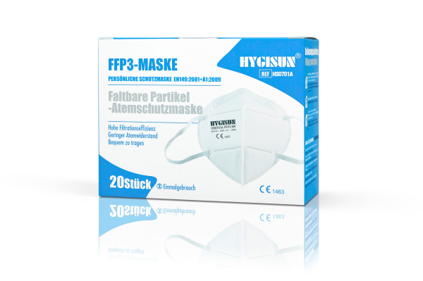 Hygisun FFP3-Maske ohne Ventil