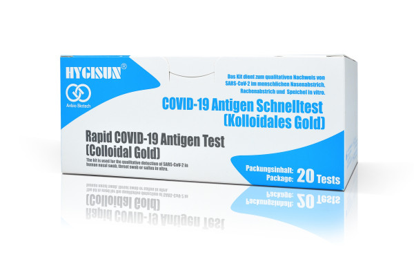 Hygisun professioneller COVID-19 3in1 Antigen Schnelltest (Kolloidales Gold)